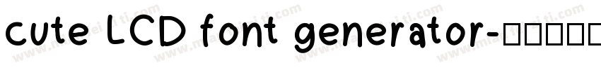 cute LCD font generator字体转换